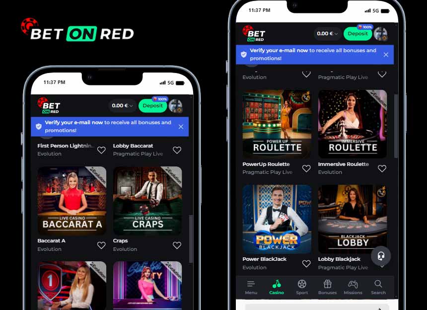 BetOnRed Casino en vivo